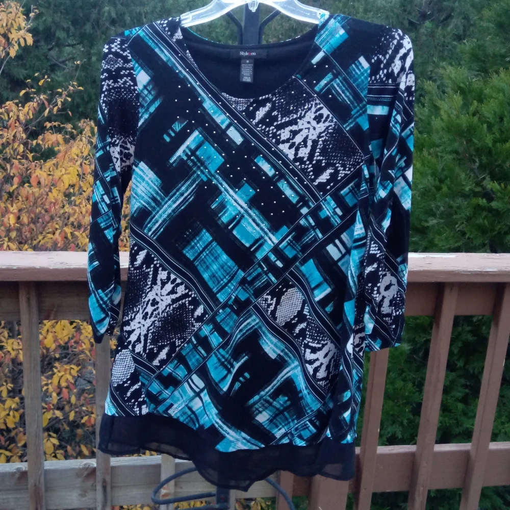 Style & Co knit tunic top sz M - Picture 6 of 9